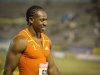 Yohan Blake smiles after winning the men's 200m final at the Jamaican Olympic Athletic Trials