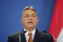 Hungarian Prime Minister Orban addresses news conference in Budapest