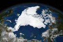 Estado del Ártico al finalizar el verano, en una imagen de 2007 captada por la NASA