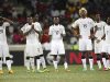Ghana's players react after losing their AFCON 2013 semi-final soccer match against Burkina Faso in Nelspruit
