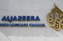 The logo of Qatar-based Al Jazeera satellite news channel is seen in Doha