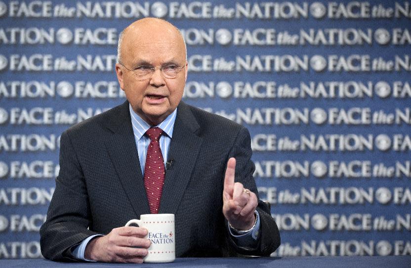 In this Sunday, June 30, 2013, photo provided by CBS News former CIA and and National Security Agency director Michael Hayden speaks on CBS's "Face the Nation" in Washington. Hayden called for more transparency on secret US surveillance program to reassure Americans that their privacy rights are being protected. He said people would be more comfortable with the programs if they knew more about how and why they are carried out. Hayden defended the Foreign Intelligence Surveillance Court, that approves government requests together records. (AP Photo/CBS News, Chris Usher)
