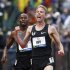 Galen Rupp and Bernard Lagat finish in the men's 5,000 meters final at the U.S. Olympic athletics trials in Eugene, Oregon