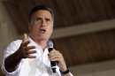 FILE - In this Aug. 11, 2012, file photo, Republican presidential candidate, former Massachusetts Gov. Mitt Romney, speaks during a campaign rally in Manassas, Va. (AP Photo/Mary Altaffer, File)