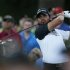 Jason Day of Australia hits his tee shot on the 17th hole during second round play in the 2013 Masters golf tournament in Augusta