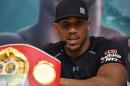 British boxer Anthony Joshua attends a press conference in west London on May 4, 2016