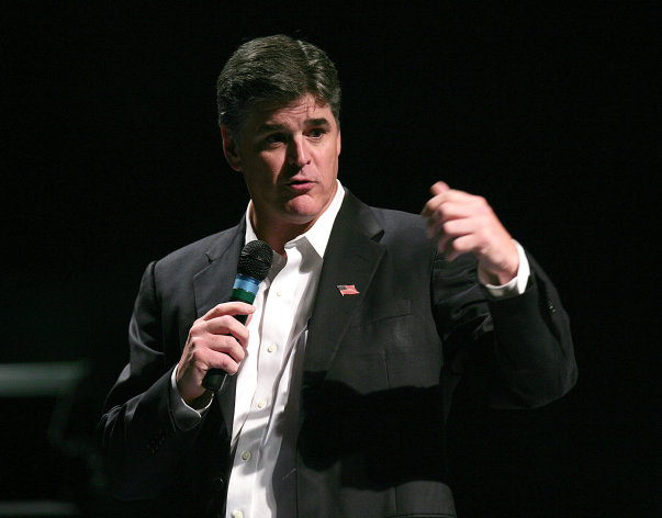 FILE - This July 31, 2009 file photo shows Fox News Channel political commentator Sean Hannity speaking in Tyler, Texas. Both Democratic and Republican advocates are using Tuesday's Fox News Channel appearance by Rep. Keith Ellison of Minnesota to raise money, even as the newly minted feud continues. Ellison opened his appearance on Tuesday's show by calling Hannity "the worst excuse for a journalist that I've ever seen" and their discussion descended from there. The congressman appeared upset by a Hannity commentary just before his appearance that ridiculed President Barack Obama's speeches about fiscal negotiations. (AP Photo/Dr. Scott M. Lieberman, file)