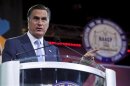 Republican presidential candidate Mitt Romney speaks at the NAACP convention in Houston