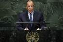 Foreign Minister Sergey Lavrov, of Russia, delivers his address the 69th session of the United Nations General Assembly, at U.N. headquarters, Saturday, Sept. 27, 2014. (AP Photo/Richard Drew)