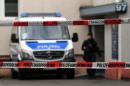 The police secures a residential area in Chemnitz, eastern Germany, on October 09, 2016, a day after the police found explosive material in the east German apartment of a Syrian man suspected of planning a bomb attack