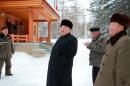 North Korean leader Kim Jong Un gives guidance during his visit to various fields of Samjiyon County