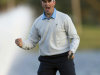 Michael Thompson reacts to winning the Honda Classic golf tournament, Sunday, March 3, 2013, in Palm Beach Gardens, Fla. Thompson closed with a 1-under 69, one of only five rounds under par on a punishing day at PGA National to finally become a PGA Tour winner. (AP Photo/Palm Beach Post, Allen Eyestone)  MAGS OUT; TV OUT; NO SALES