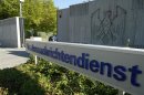 File picture shows the main entrance of Germany's intelligence agency Bundesnachrichtendienst (BND) headquarters in Pullach