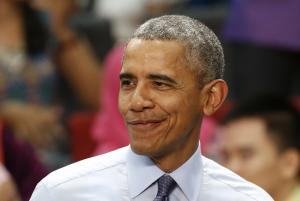 U.S. President Barack Obama smiles as he speaks at&nbsp;&hellip;