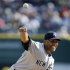 New York Yankees relief pitcher Mariano Rivera throws during the ninth inning of a baseball game against the Detroit Tigers in Detroit, Sunday, April 7, 2013. (AP Photo/Carlos Osorio)