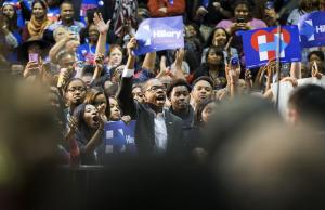 Supporters cheer for Democratic presidential candidate&nbsp;&hellip;