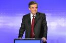 French politician Francois Fillon attends the third prime-time televised debate for the French center-right presidential primary in Paris