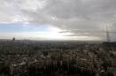 A general view shows Aleppo city