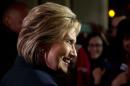 Democratic presidential candidate Hillary Clinton meets with supporters after taking part in the Democratic presidential primary debate with Sen. Bernie Sanders, I-Vt. Thursday, Feb. 4, 2016, in Durham, N.H. (AP Photo/Matt Rourke)