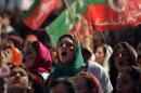 Supporters of Pakistani cricketer-turned politician Imran Khan shout slogans during an anti-government protest in front of the Parliament in Islamabad on September 13, 2014