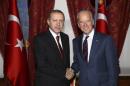 U.S. VP Biden shakes hands with Turkey's President Erdogan in Istanbul