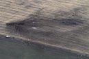 Handout photo of an aerial view of crash site of Northrop Grumman EA-6B Prowler in Lincoln County, WA