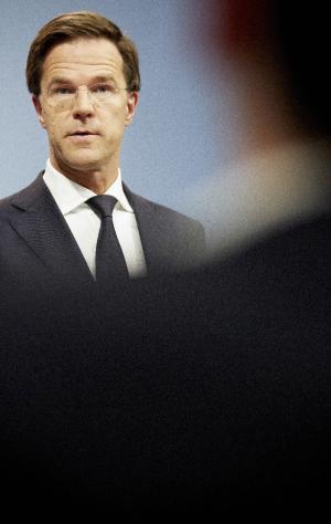 Netherlands&#39; Prime Minister Mark Rutte looks on &hellip;