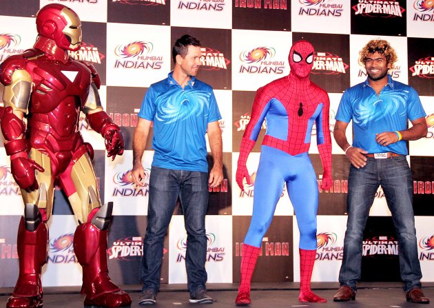 The Mumbai Indians took some time off to catch up with Spiderman and Iron Man.