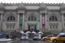 In this Tuesday, March 19, 2013 photo the exterior of the Metropolitan Museum of Art in New York is photographed. (AP Photo/Mary Altaffer)