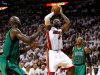 LeBron James poured in 32 points and pulled down 13 rebounds for Miami Heat