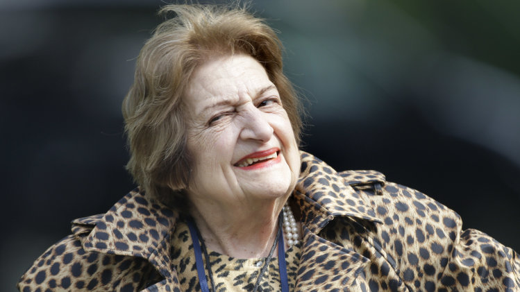 FILE- In this Oct. 16, 2007, file photo, veteran White House correspondent Helen Thomas smiles as she leaves the White House after attending a briefing in Washington. Thomas, a pioneer for women in journalism and an irrepressible White House correspondent, has died Saturday, July 20, 2013. She was 92. (AP Photo/Ron Edmonds, File)