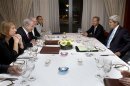 Israel's Prime Minister Benjamin Netanyahu speaks with U.S. Secretary of State John Kerry during a meeting in Jerusalem