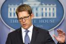 White House spokesman Jay Carney briefs reporters at the White House in Washington
