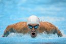 US swimmer Michael Phelps competes in the men's 400m individual medley heats