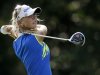 Jessica Korda watches her drive from the 16th tee during the second round in the Mobile Bay LPGA Classic golf tournament at the Robert Trent Jones Golf Trail at Magnolia Grove in Mobile, Ala., Friday, May 17, 2013. (AP Photo/Dave Martin)