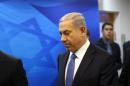 Israel's Prime Minister Benjamin Netanyahu arrives to the weekly cabinet meeting in Jerusalem