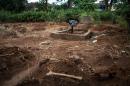 Around 250 graves were targeted by robbers in three of Freetown's seven cemeteries, similary to the one pictured here on October 10, 2014