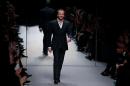 Designer Tom Ford after the Tom Ford show during the 2014 Autumn / Winter London Fashion Week in London on February 17, 2014