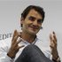 Federer of Switzerland speaks during media event in Singapore