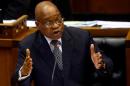President Jacob Zuma speaks during his question and answer session in Parliament in Cape Town