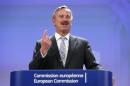 European Transport Commissioner Kallas speaks at the EU Commission headquarters in Brussels