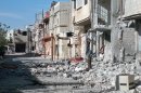 A street in the Shebaa district of Damascus, destroyed during the Syrian conflict, September 17, 2013