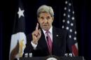 US Secretary of State John Kerry delivers a speech on the nuclear agreement with Iran