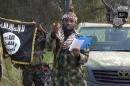 Abubakar Shekau, leader of Nigerian Islamist extremist group Boko Haram, depicted in a grab from a video released by the group