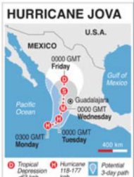 二級颶風約瓦 逼近墨西哥