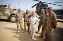 German Defence Minister Ursula von der Leyen visited the German army camp Castor in Gao, northern Mali on December 19, 2016