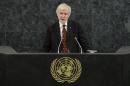Finland's Foreign Minister Tuomioja addresses the 68th United Nations General Assembly at U.N. headquarters in New York