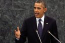 U.S. President Barack Obama addresses the 68th session of the United Nations General Assembly, Tuesday, Sept. 24, 2013. (AP Photo/Richard Drew)