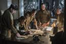 This image released by Columbia Pictures shows Dimitri Leonidas, John Goodman, George Clooney, Matt Damon and Bob Balaban in "The Monuments Men." (AP Photo/Columbia Pictures, Claudette Barius)