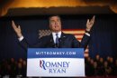 Republican presidential candidate and former Massachusetts Governor Romney speaks at Valley Forge Military Academy in Wayne